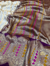 Ivory Special Banarasi Katan Silk Saree