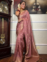 Orchid Pink Banarasi Uppada Silk Saree