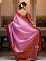 Lilac Purple Kanchipuram silk saree