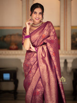 Sangria Wine Kanchipuram Silk Saree