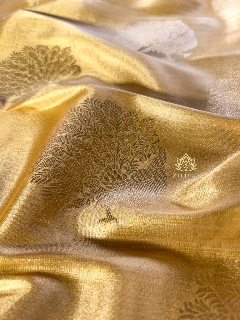 Golden Special Kanchipuram Tissue Silk Saree