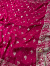 Queen Pink Banarasi Uppada Silk Saree