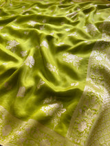 Baby Mehendi Banarasi Uppada Silk Saree