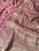 Orchid Pink Banarasi Uppada Silk Saree