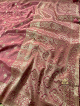 Orchid Pink Banarasi Uppada Silk Saree