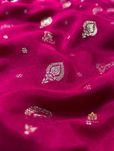 Queen Pink Banarasi Uppada Silk Saree