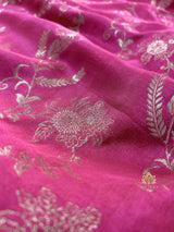 Onion Pink Banarasi Uppada Silk Saree