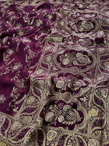 Plum Wine Banarasi Uppada Silk Saree