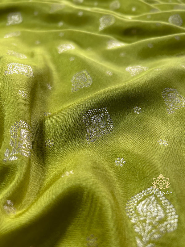 Baby Mehendi Banarasi Uppada Silk Saree