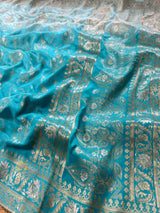 Hand-Dyed Double Shade Banarasi Uppada Silk saree