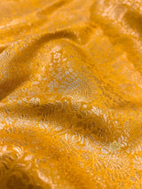 Mustard Yellow Kanjeevaram silk saree