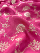 Onion Pink Banarasi Uppada Silk Saree