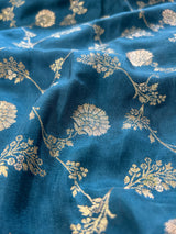 Teal Blue Banarasi Uppada Silk Saree