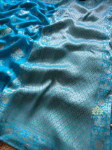 Firozi Blue Banarasi Uppada Silk Saree