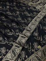 Midnight Black Uppada Silk Saree