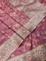 Orchid Pink Banarasi Uppada Silk Saree