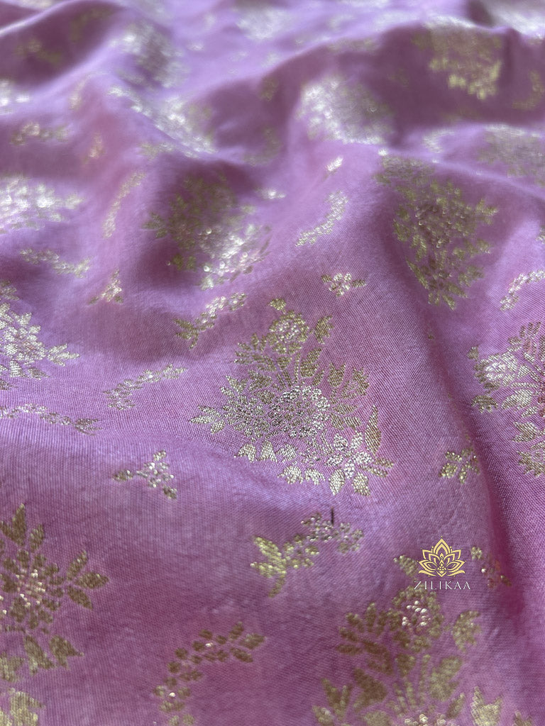 Lavender Purple Banarasi Uppada Silk Saree