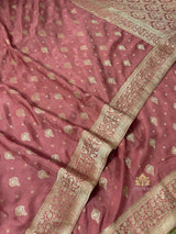 Orchid Pink Banarasi Uppada Silk Saree