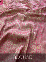 Onion Pink Banarasi Uppada Silk Saree