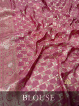 Orchid Pink Banarasi Uppada Silk Saree