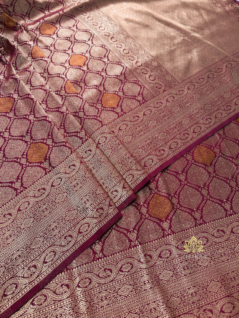 Sangria Wine Kanchipuram Silk Saree