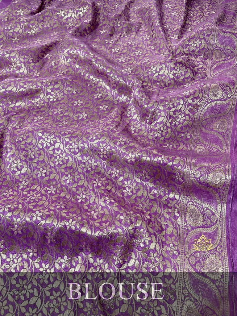 Royal Lavender Banarasi Uppada Silk Saree