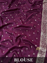 Orchid Pink Banarasi Uppada Silk Saree