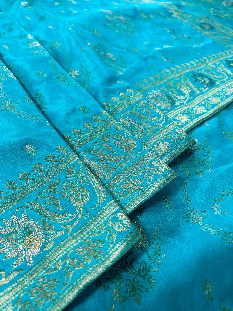 Hand-Dyed Double Shade Banarasi Uppada Silk saree