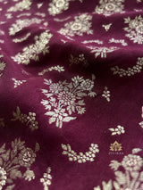 Sangria Wine Banarasi Uppada Silk Saree