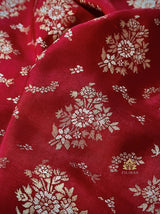 Scarlet Red Banarasi Uppada Silk Saree