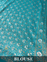 Hand-Dyed Double Shade Banarasi Uppada Silk saree