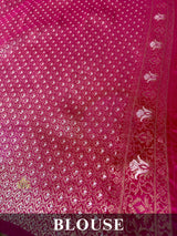 Hand-Dyed Double Shade Banarasi Uppada Silk saree