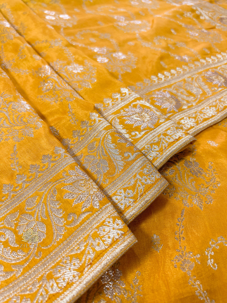 Hand-Dyed Double Shade Banarasi Uppada Silk saree