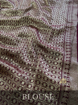 Sangria Wine Banarasi Uppada Silk Saree