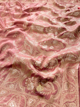 Orchid Pink Banarasi Uppada Silk Saree