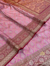 Hot Pink Banarasi Katan Silk Saree