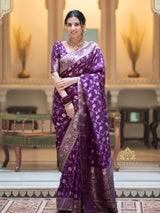 Berry Purple Banarasi Uppada Silk Saree