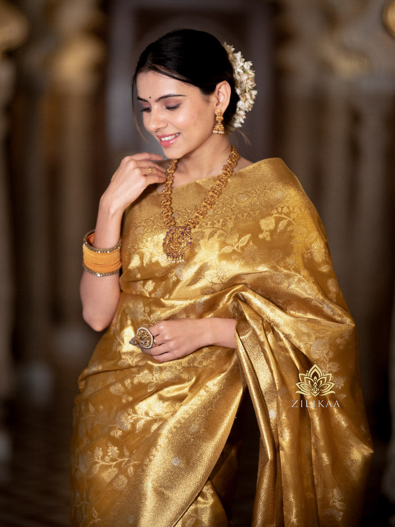 Golden Special Kanchipuram Tissue Silk Saree