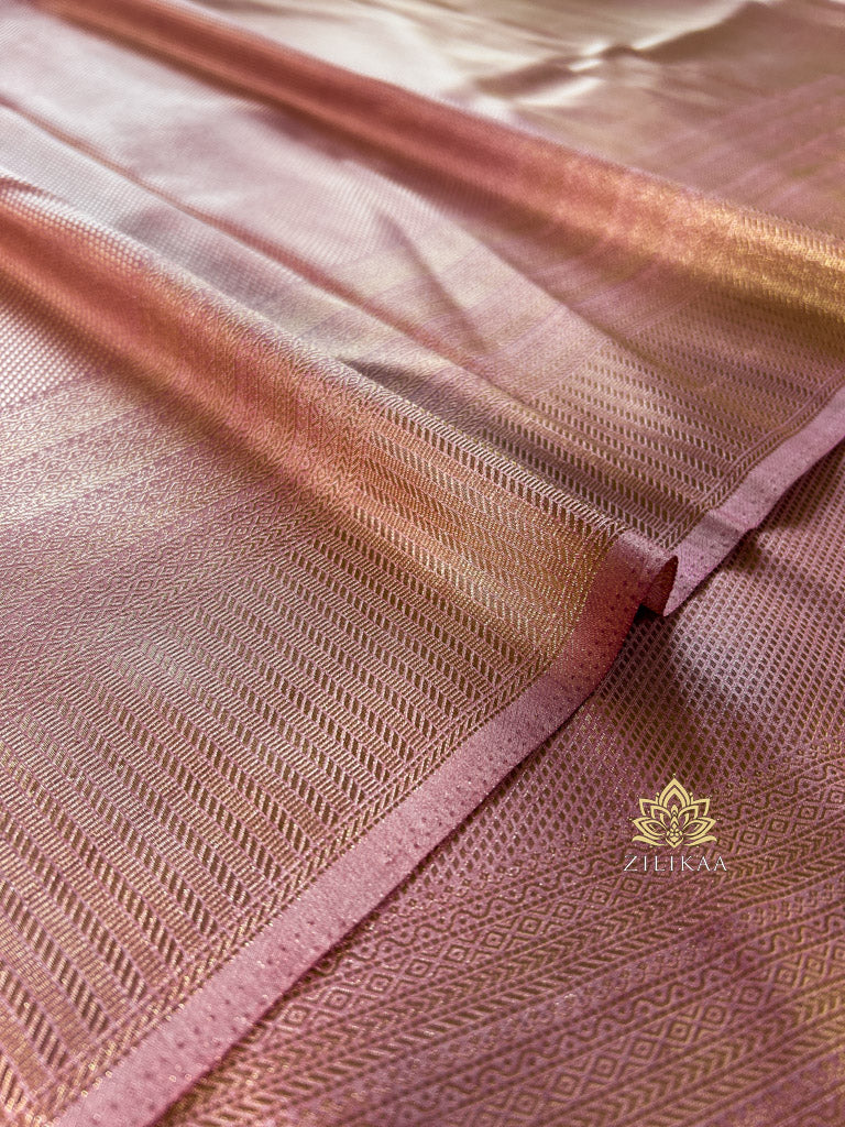 Lilac Purple Kanchipuram Silk Saree