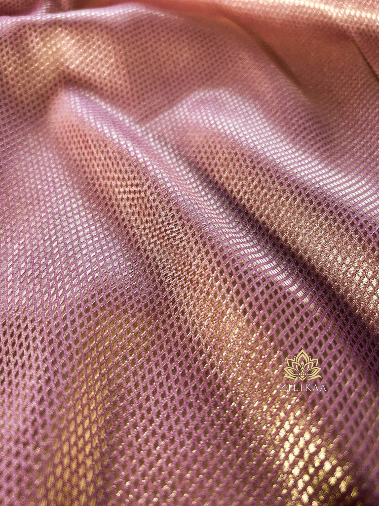 Lilac Purple Kanchipuram Silk Saree