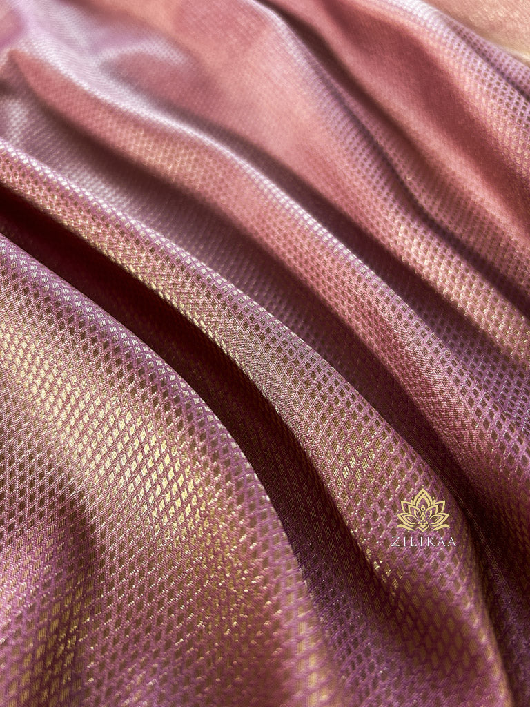 Lilac Purple Kanchipuram Silk Saree