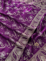 Berry Purple Banarasi Uppada Silk Saree