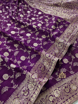 Berry Purple Banarasi Uppada Silk Saree