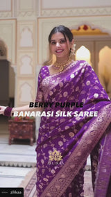 Berry Purple Banarasi Uppada Silk Saree